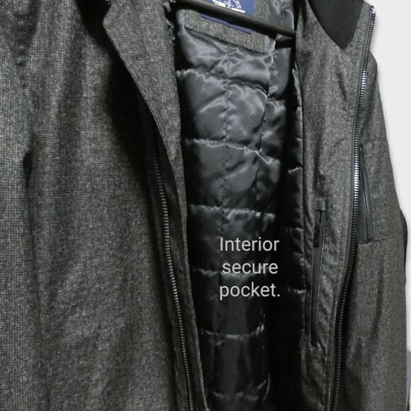 NWT Dockers Washable Wool Look Bomber Jacket M Street Minimalist Smart Casual - Picture 12 of 15